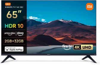 XIAOMI TV F 65, 65 Pulgadas (165 cm), 4K UHD, Smart TV, Fire TV, Control por Voz Alexa, HDR10, MEMC, 60Hz con 120Hz Game Boost Mode, 2GB+32GB, Compatible con Apple AirPlay, 2025