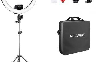 NEEWER Aro de Luz LED con Trípode Avanzado 48cm Anillo Luz Grande con Soporte móvil
