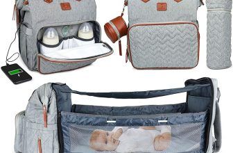 Bolso para Carrito de Bebé Mochila de Pañales con Cuna Extensible